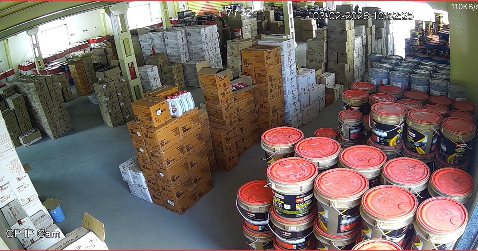 Inside PK Enterprises inventory warehouse